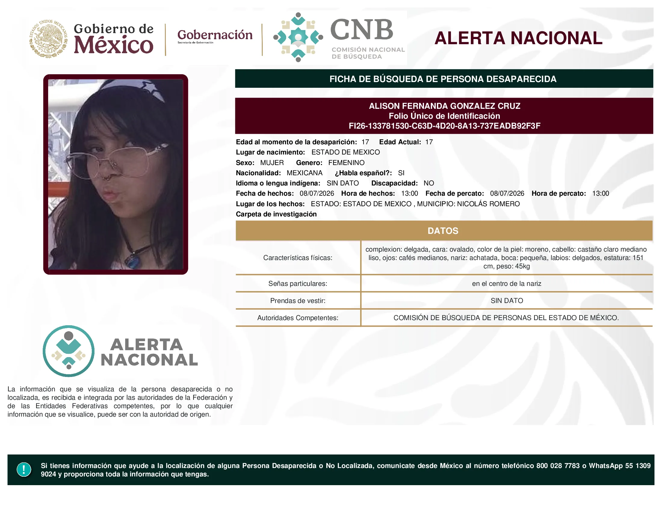 Alison Fernanda Gonzalez Cruz