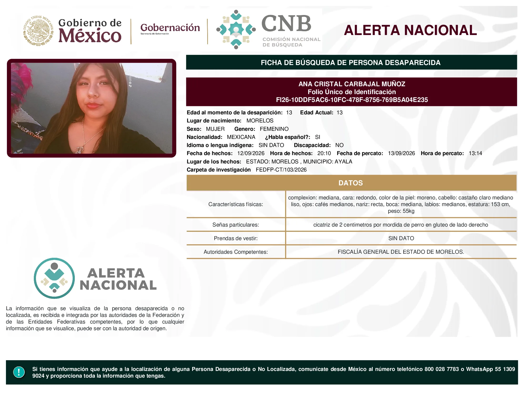Ana Cristal Carbajal Muñoz