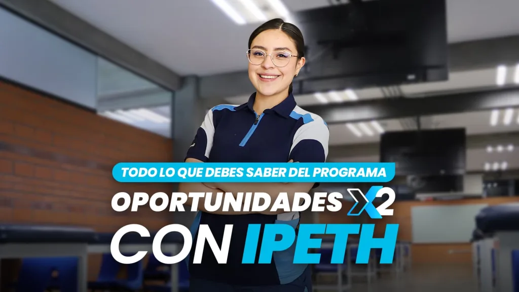 chica estudiando fisioterapia en la portada del programa oportunidades x2 con ipeth